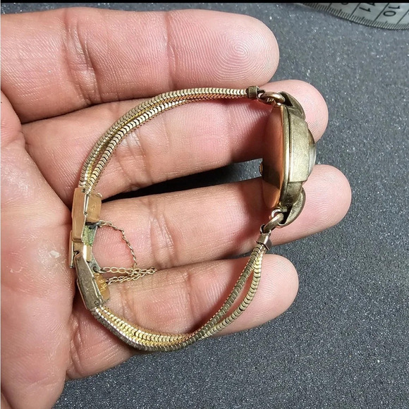 Vintage Elgin Ladies Cocktail Mechanical Wind Up Watch 10k Gokd Plated Working - Picture 7 of 9